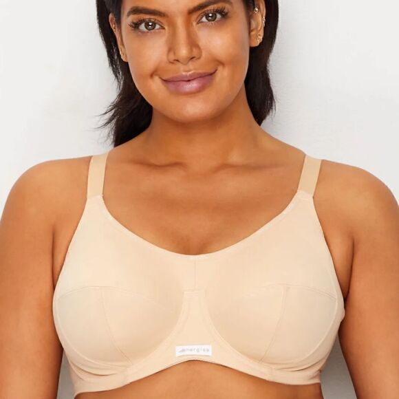 Elomi- Energise High Impact Underwire Sports Bra in nude, Size 44I - Picture 1 of 7